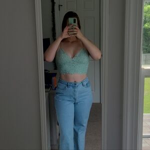 Pastel Green Going Out Top